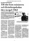 Kvistbergsskolan 25 �r. Till sist kom ministern