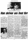 Han skriver om livet f�rr