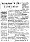 Matr�tter i Dalby i gamla tider